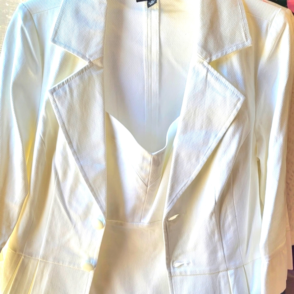 White dress with matching jacket